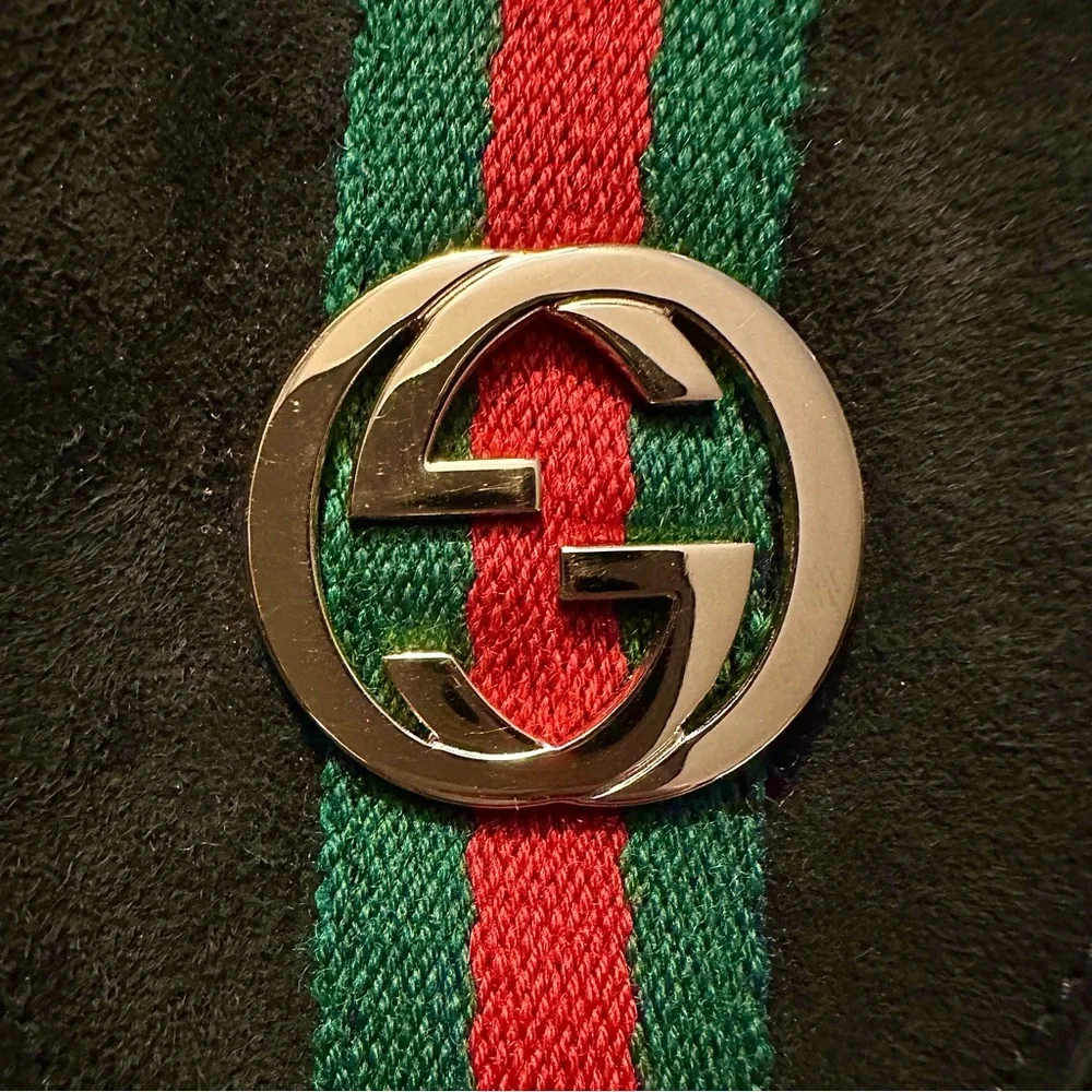 Gucci Black Leather Gloves with signature GG logo - Picture 4 of 11